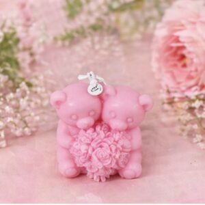 Teddy love candle