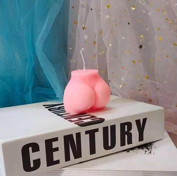 Dump truck candle (pink)